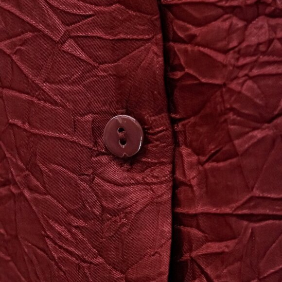 Carven Burgundy Wrinkle-Textured Blouse - Picture 10 of 12